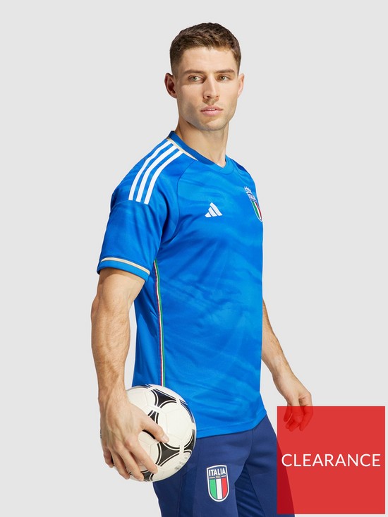 stillFront image of adidas-italy-mens-replica-home-shirt-blue