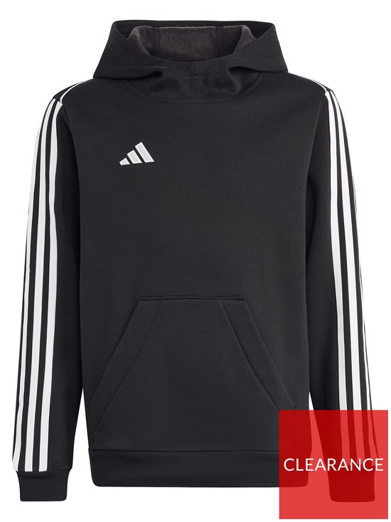 front image of adidas-youth-tiro23-sw-hoody-black