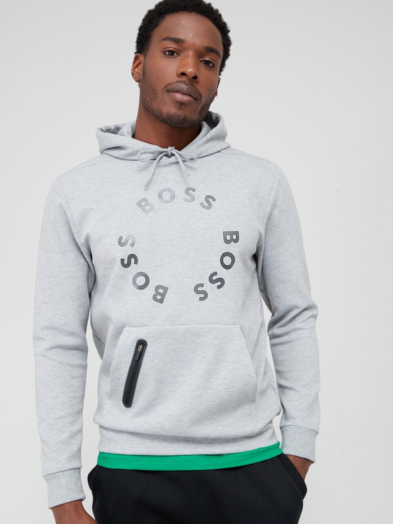 BOSS Soody 2 Overhead Hoodie - Light Grey | very.co.uk