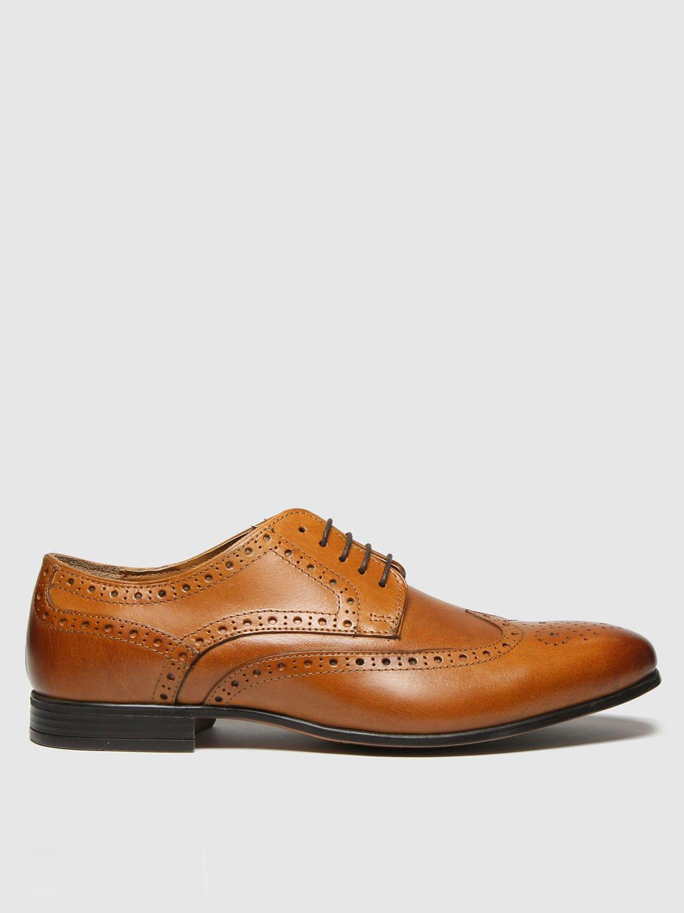 Schuh Rowan Leather Perforated Brogues - Brown | very.co.uk