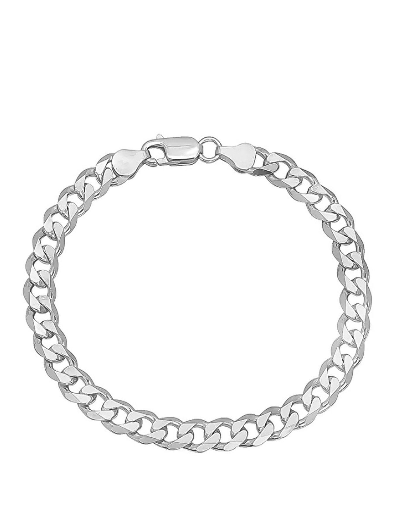 The Love Collection Gent's - Sterling Silver 7.5 inch Chunky Curb Bracelet