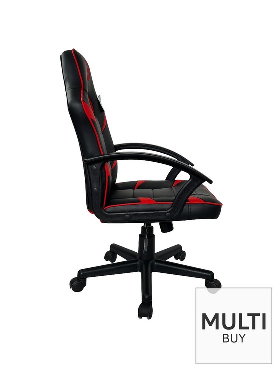 stillFront image of brazen-valor-mid-back-pc-gaming-chair-red