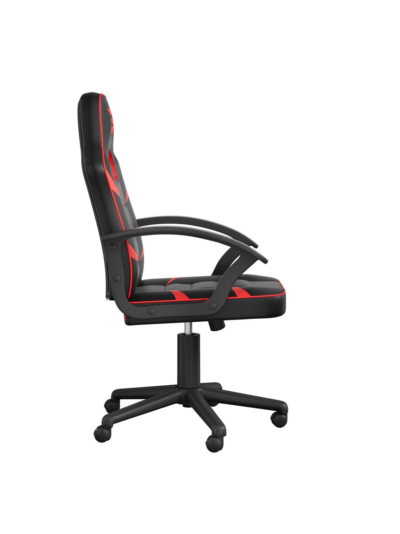 Image 3 of 5 of BraZen Valor Mid Back PC Gaming Chair - Red