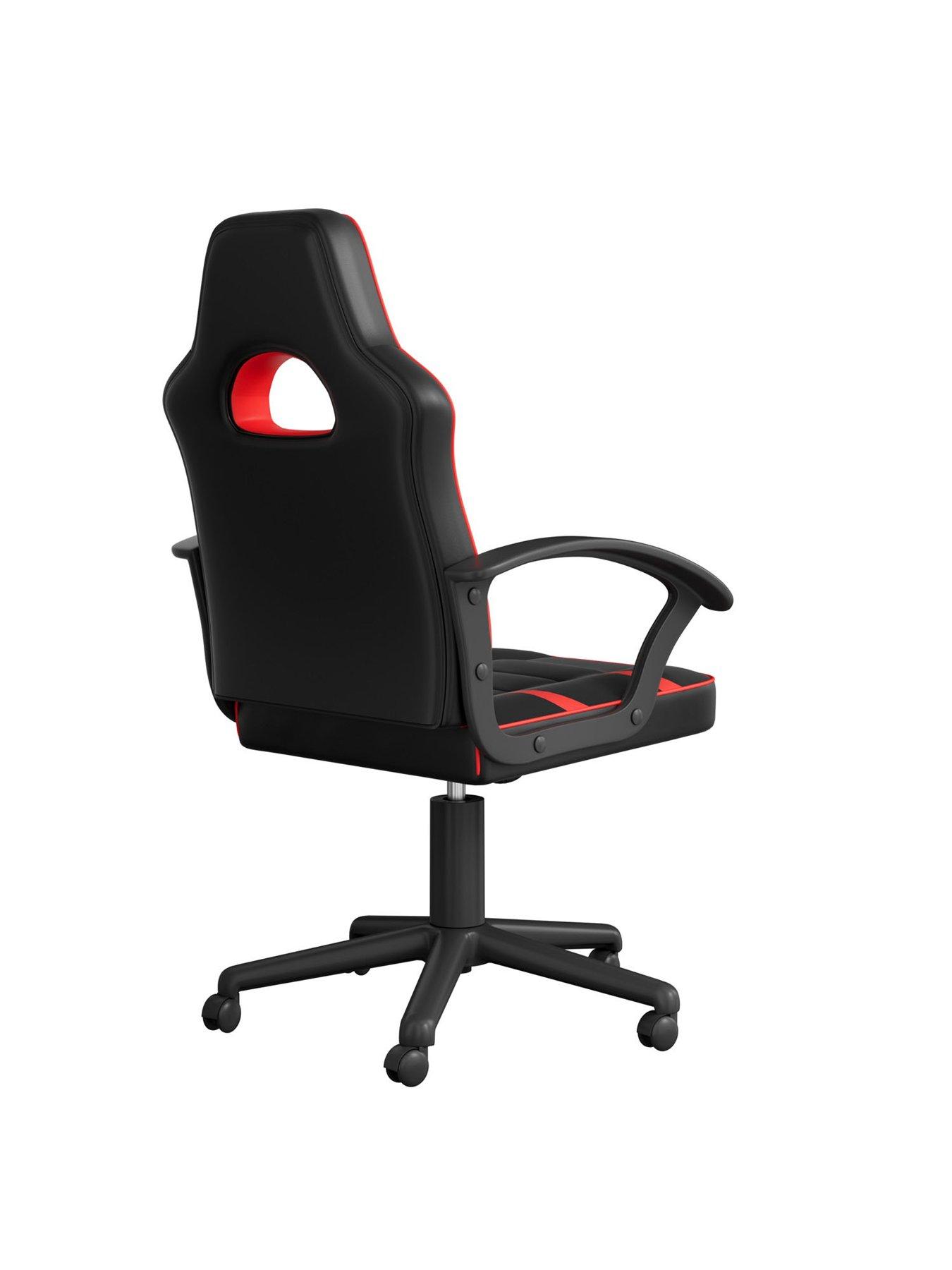 BraZen Valor Mid Back PC Gaming Chair Red Very