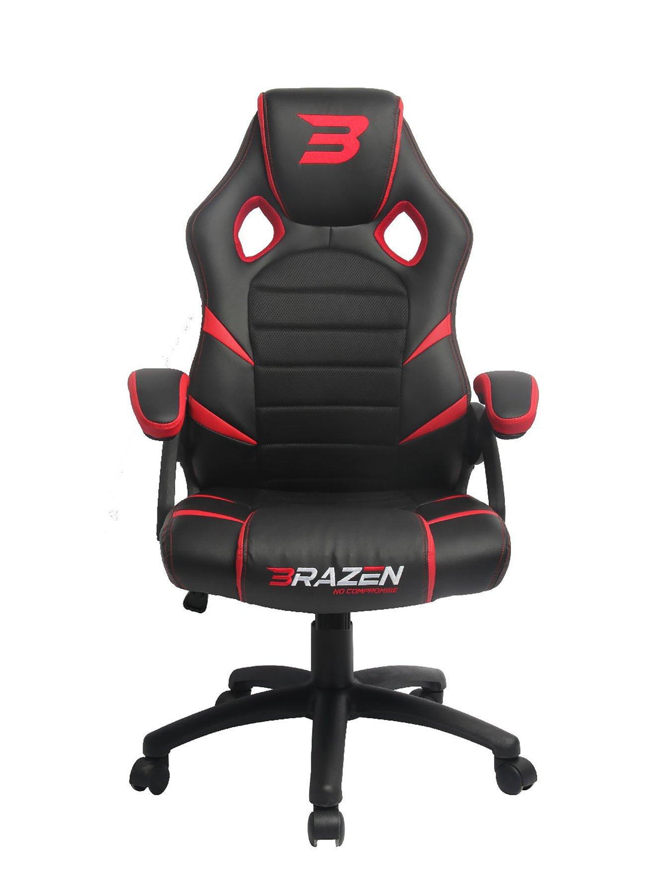 Image 5 of 5 of BraZen Valor Mid Back PC Gaming Chair - Red