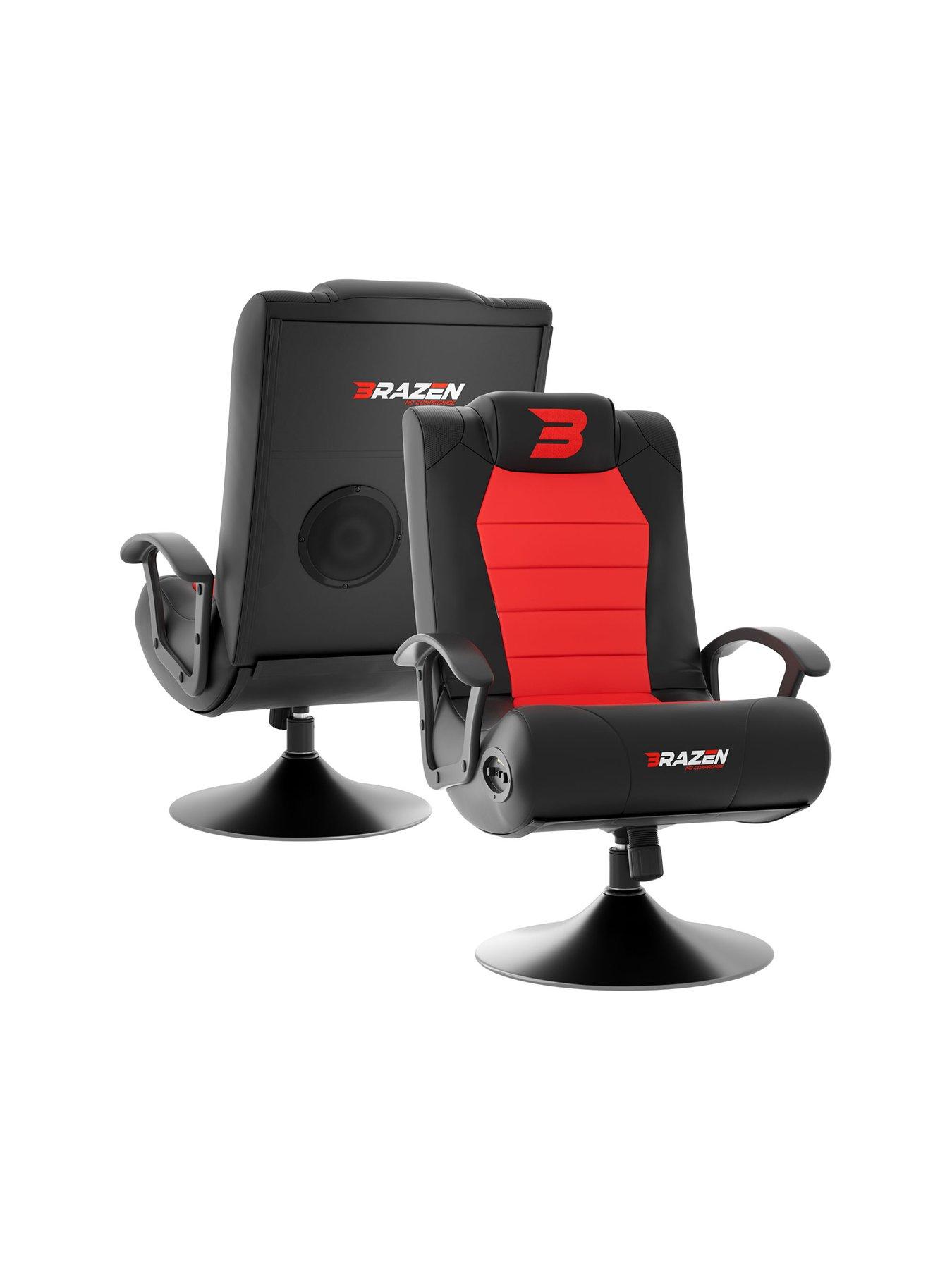 Product photograph of Brazen Stag 2 1 Bluetooth Surround Sound Gaming Chair - Red from very.co.uk