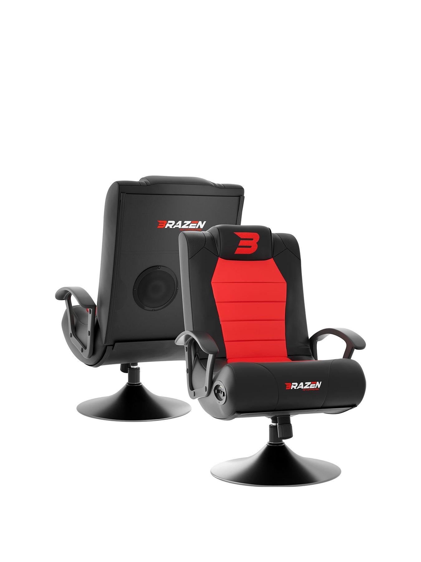 Image 1 of 5 of BraZen Stag 2.1 Bluetooth Surround Sound Gaming Chair - Red