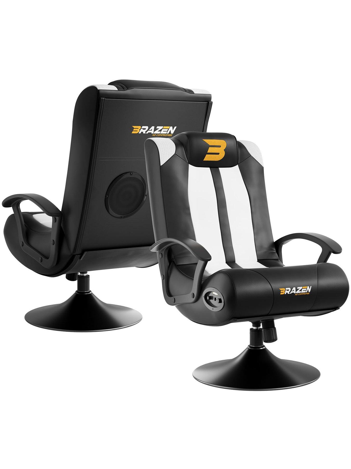 BraZen Stag 2.1 Bluetooth Surround Sound Gaming Chair - White