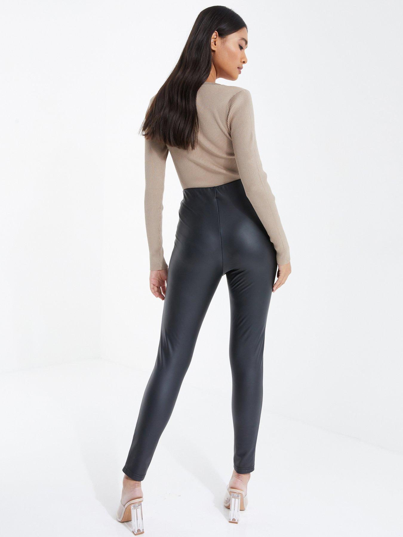 High waisted button leggings best sale