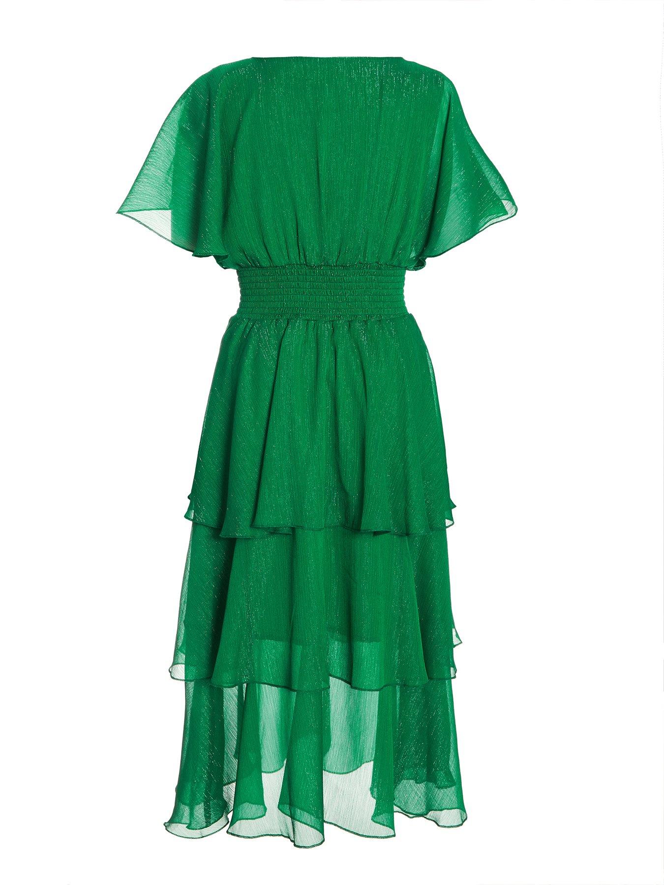 sachin and babi light blue dress Self-Portrait Blue Chiffon Tiered Midi Dress main image 1