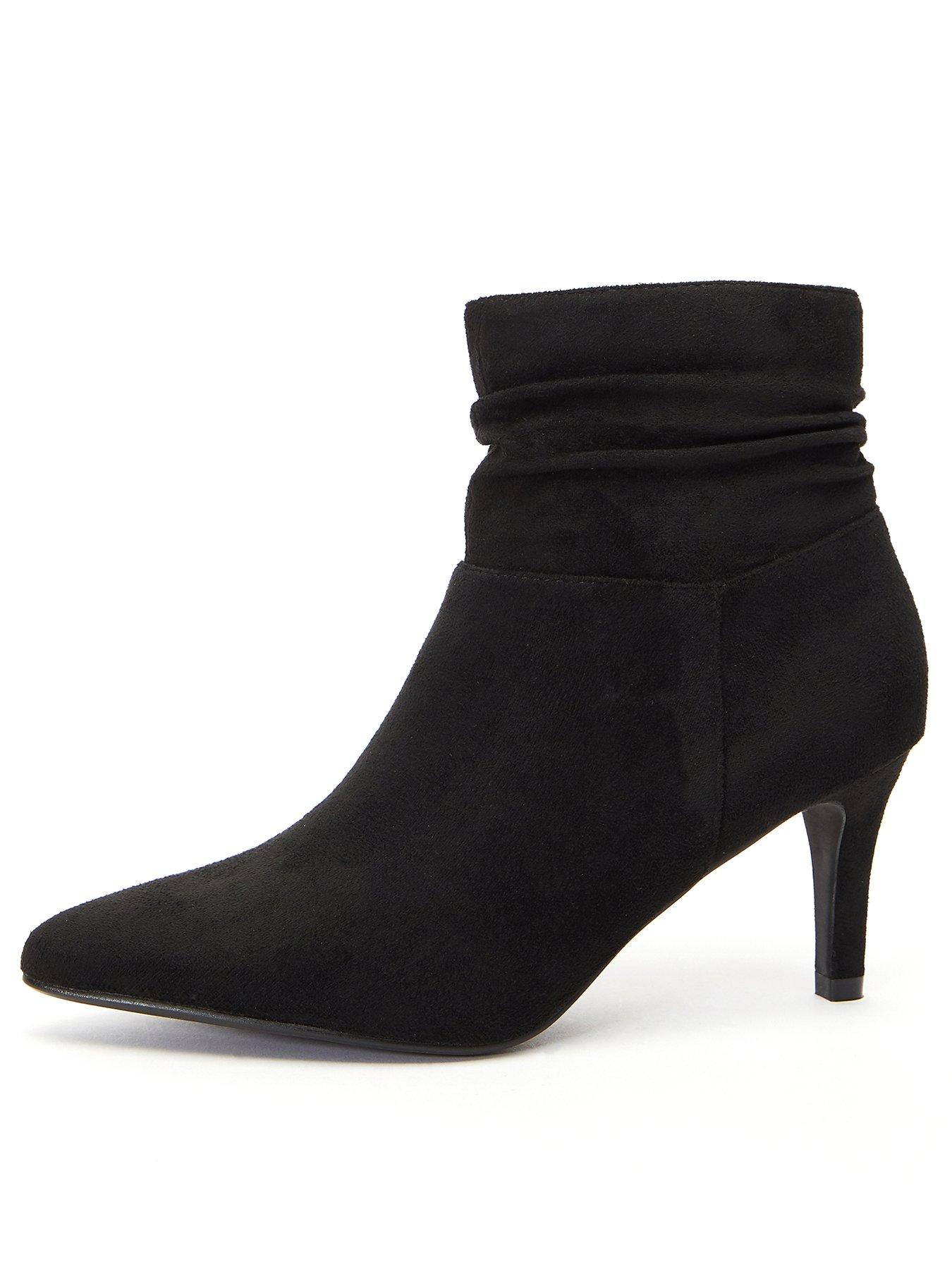 Quiz black ankle on sale boots