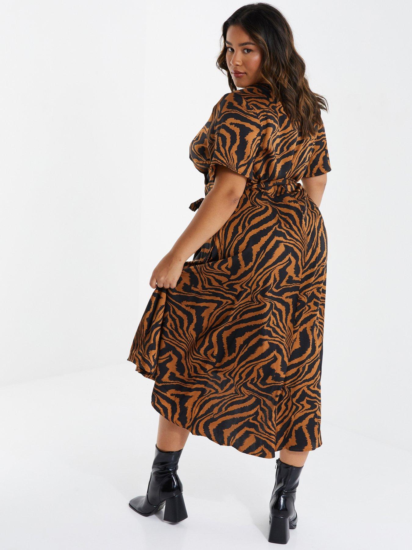 Quiz leopard 2024 shirt dress