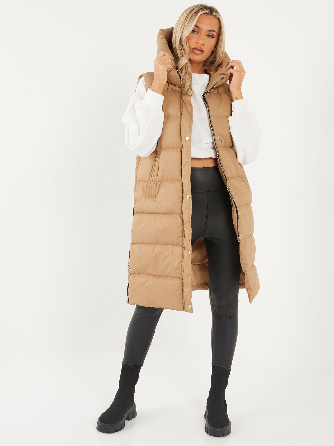 cream hooded coat womens