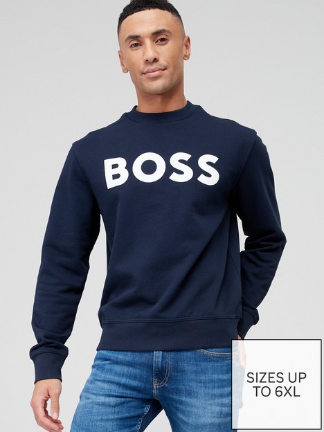 boss-webasiccrew-sweatshirt-dark-blue