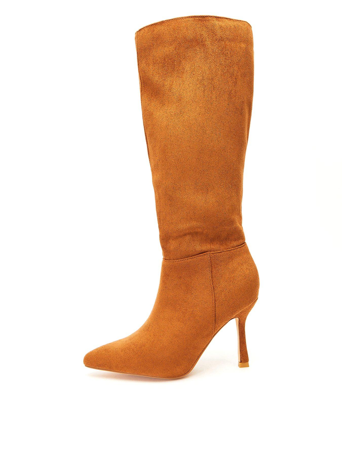 Light brown shop high heel boots