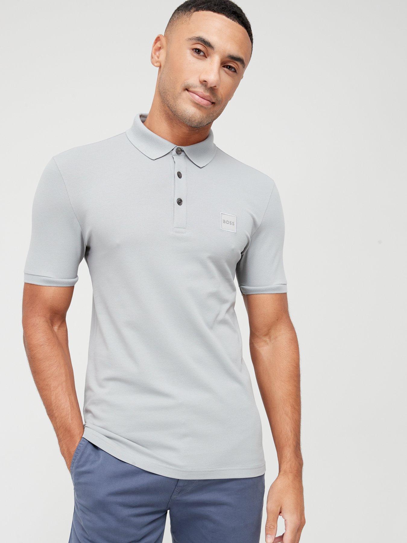 Passenger Slim Fit Polo Shirt Medium Grey