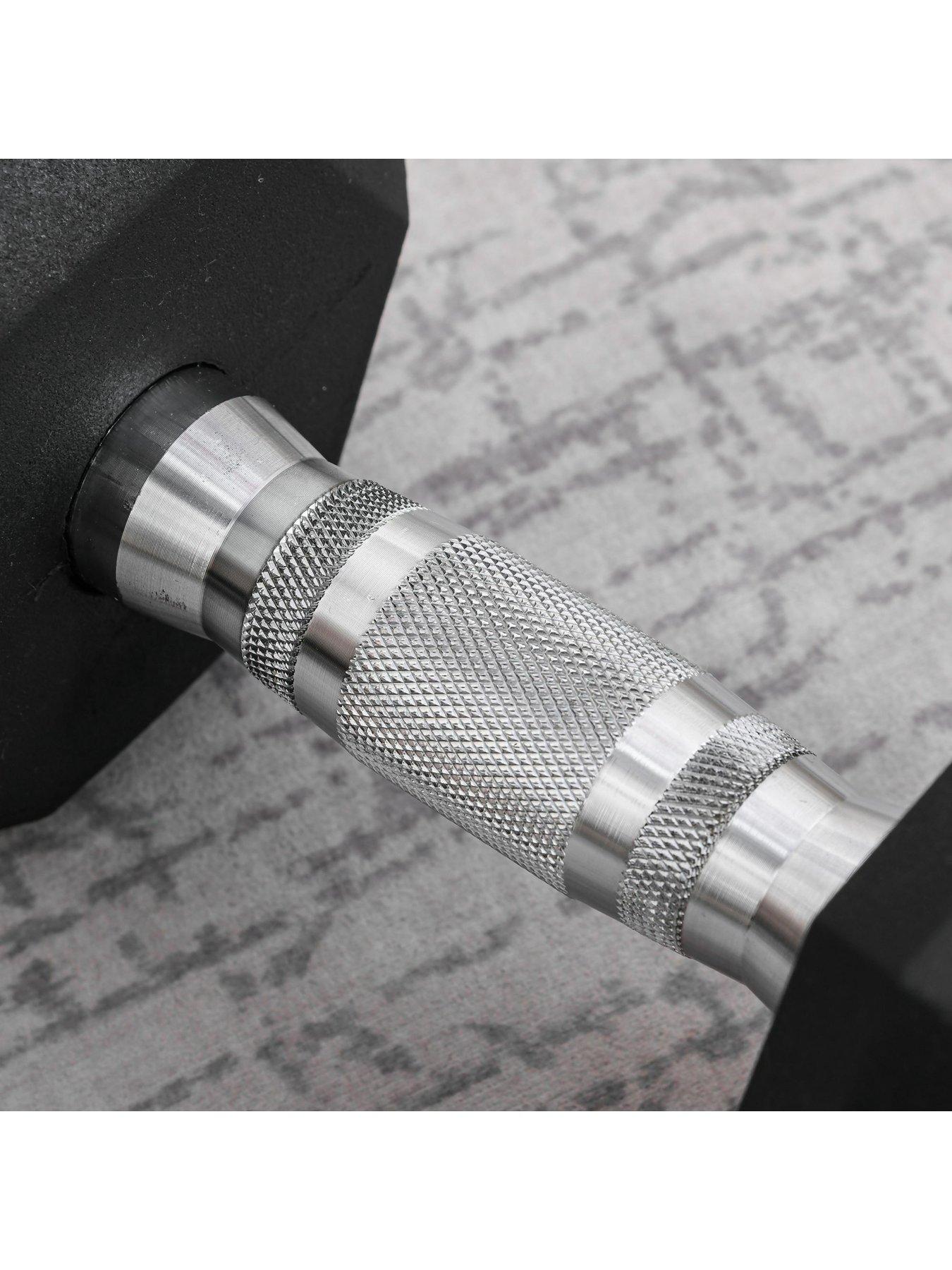 Image 7 of 7 of Homcom 12.5KG Single Rubber Hex Dumbbell