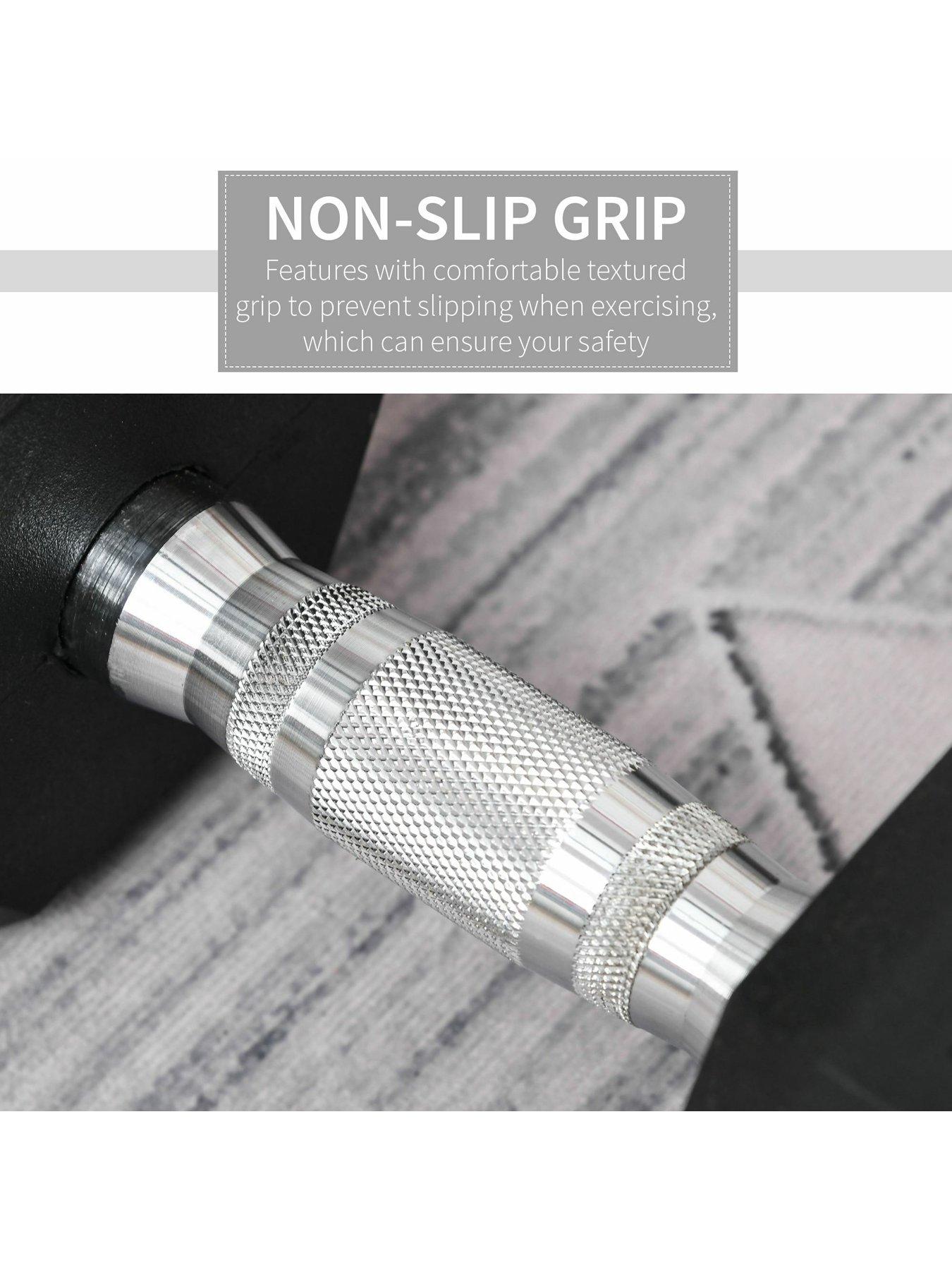 Image 4 of 7 of Homcom 20KG Single Rubber Hex Dumbbell&nbsp;