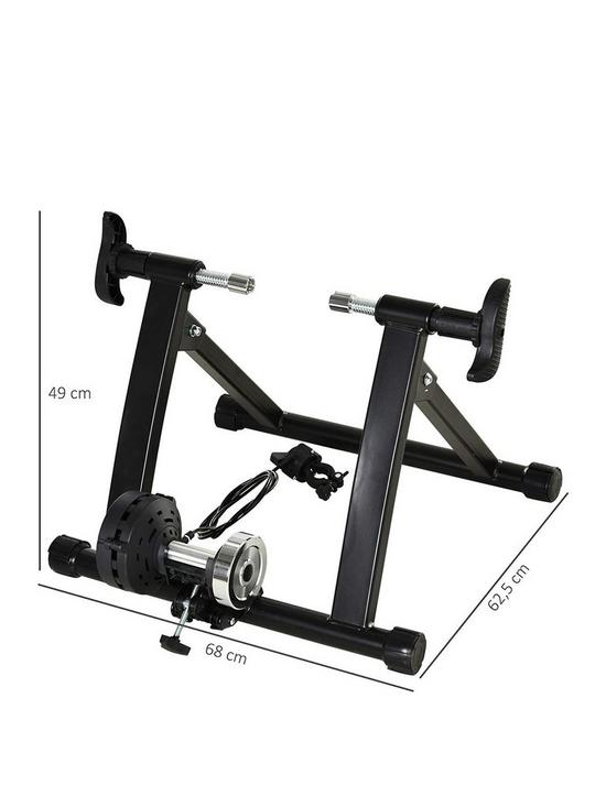 stillFront image of homcom-stationary-black-indoor-exercise-bike-8-speed-magnetic-resistance-bicycle-trainer