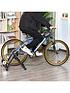  image of homcom-stationary-black-indoor-exercise-bike-8-speed-magnetic-resistance-bicycle-trainer