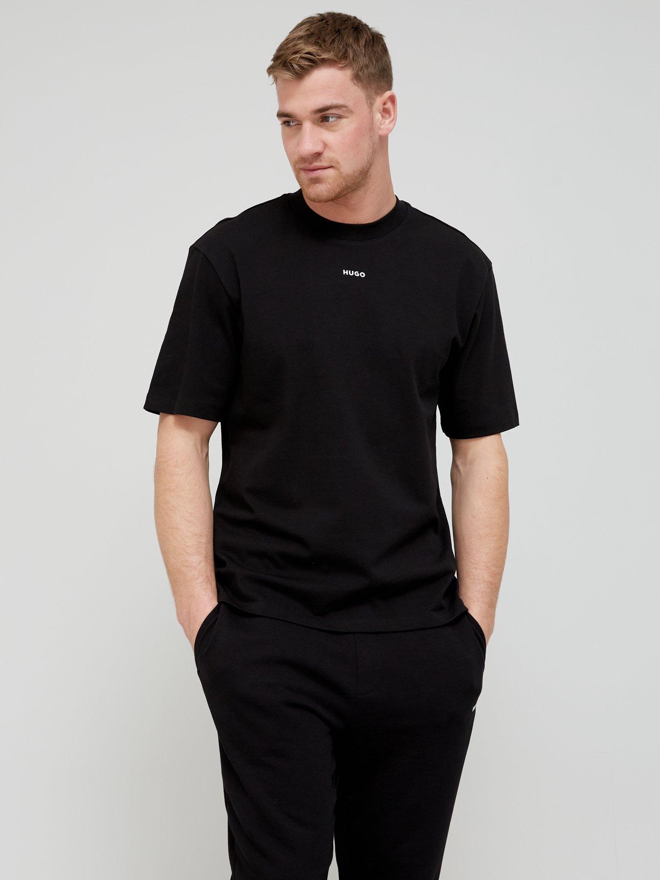 HUGO Dapolino Relaxed Fit T-Shirt, Black, Size 2Xl, Men