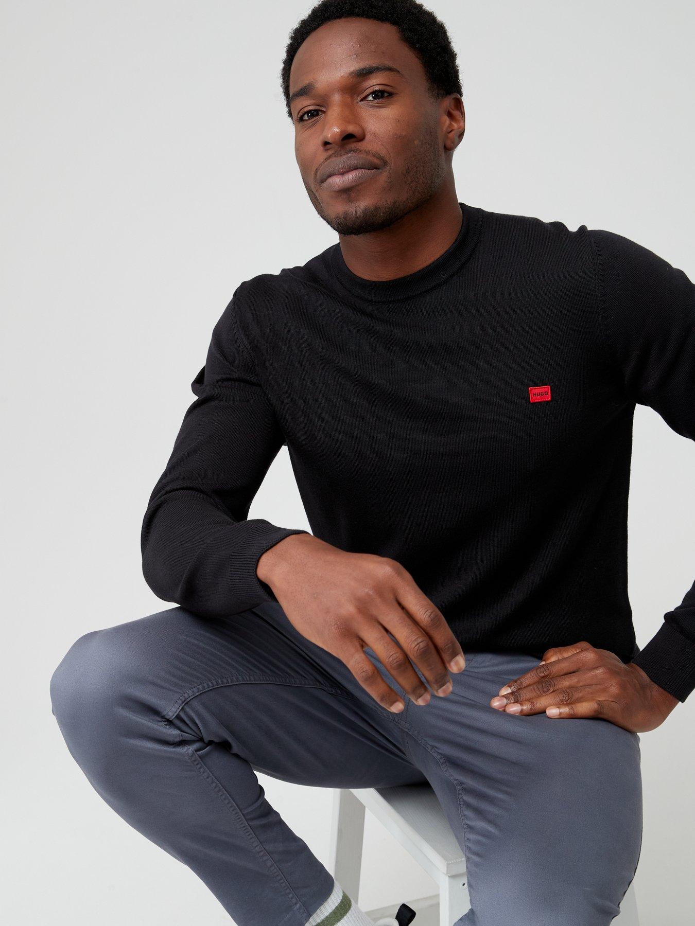Image 4 of 4 of HUGO San Cassius-C1 Crew Neck Jumper - Black