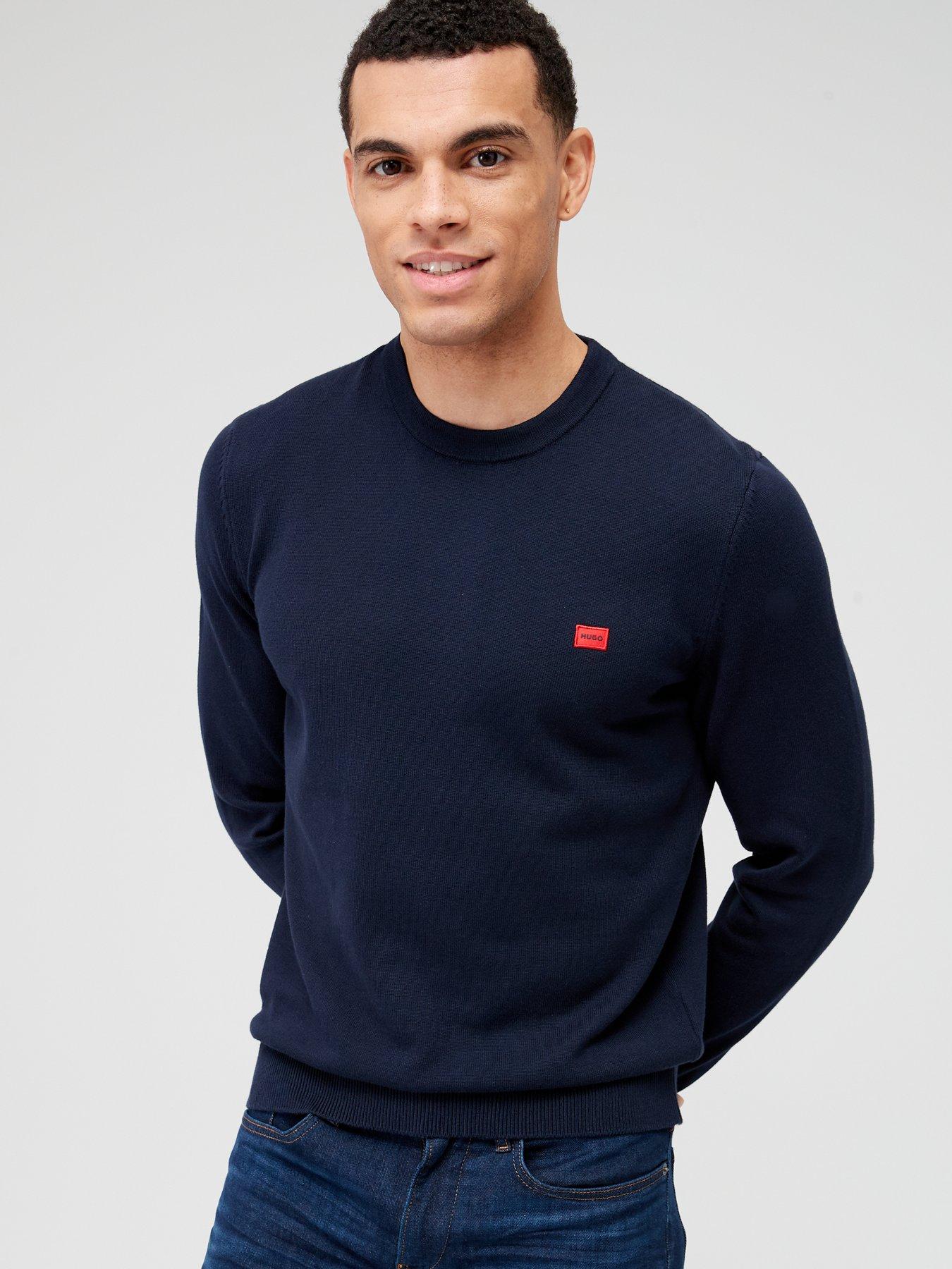 Image 1 of 4 of HUGO San Cassius-C1 Crew Neck Jumper - Navy