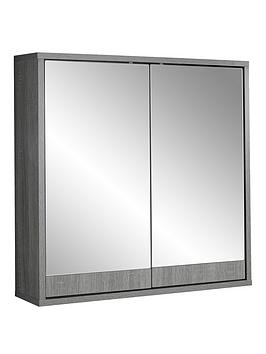 Lloyd Pascal Canyon Grey Mirror Bathroom Wall Cabinet
