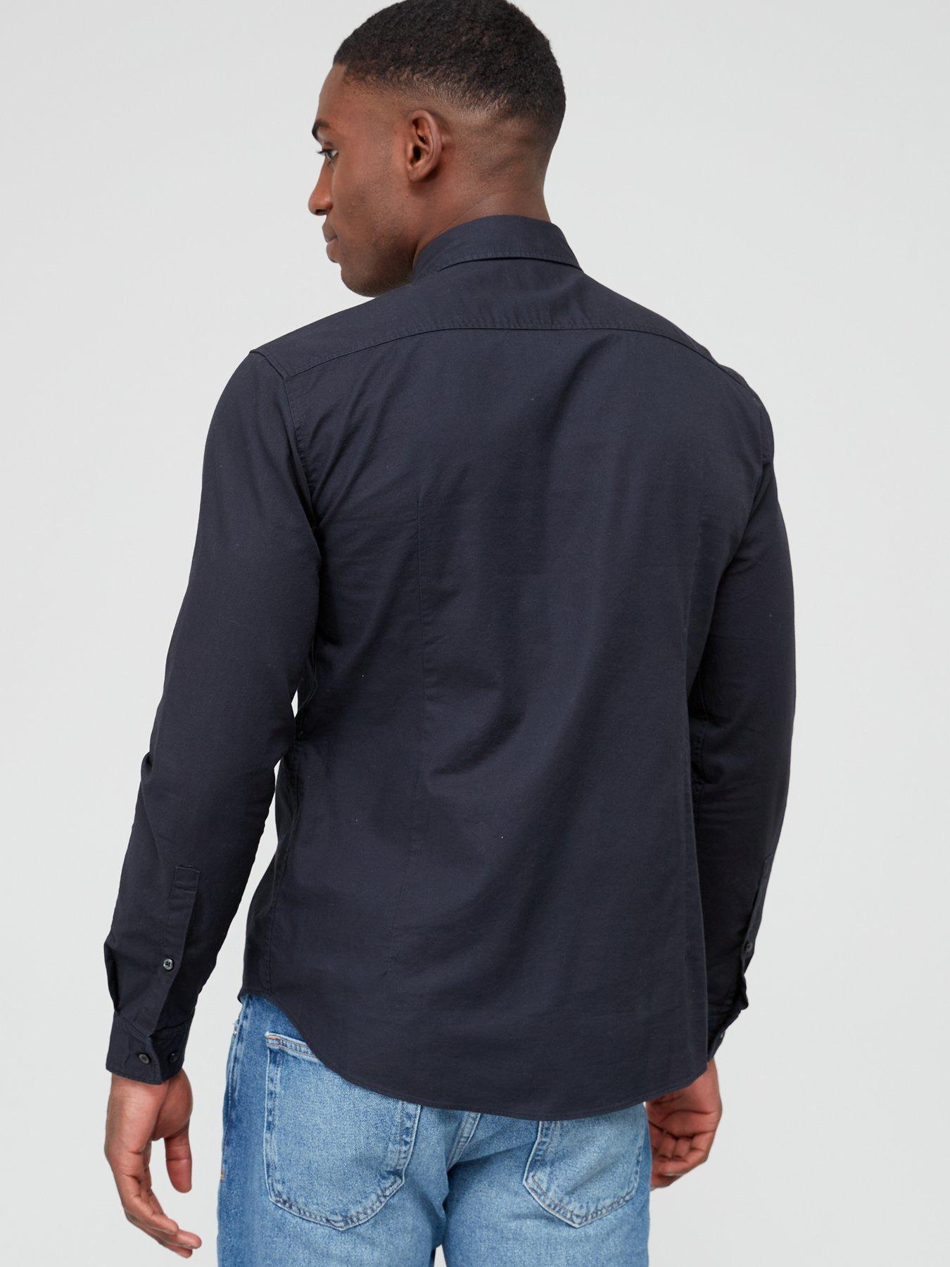 Image 2 of 4 of HUGO Evito Slim Fit Long Sleeve Shirt - Black