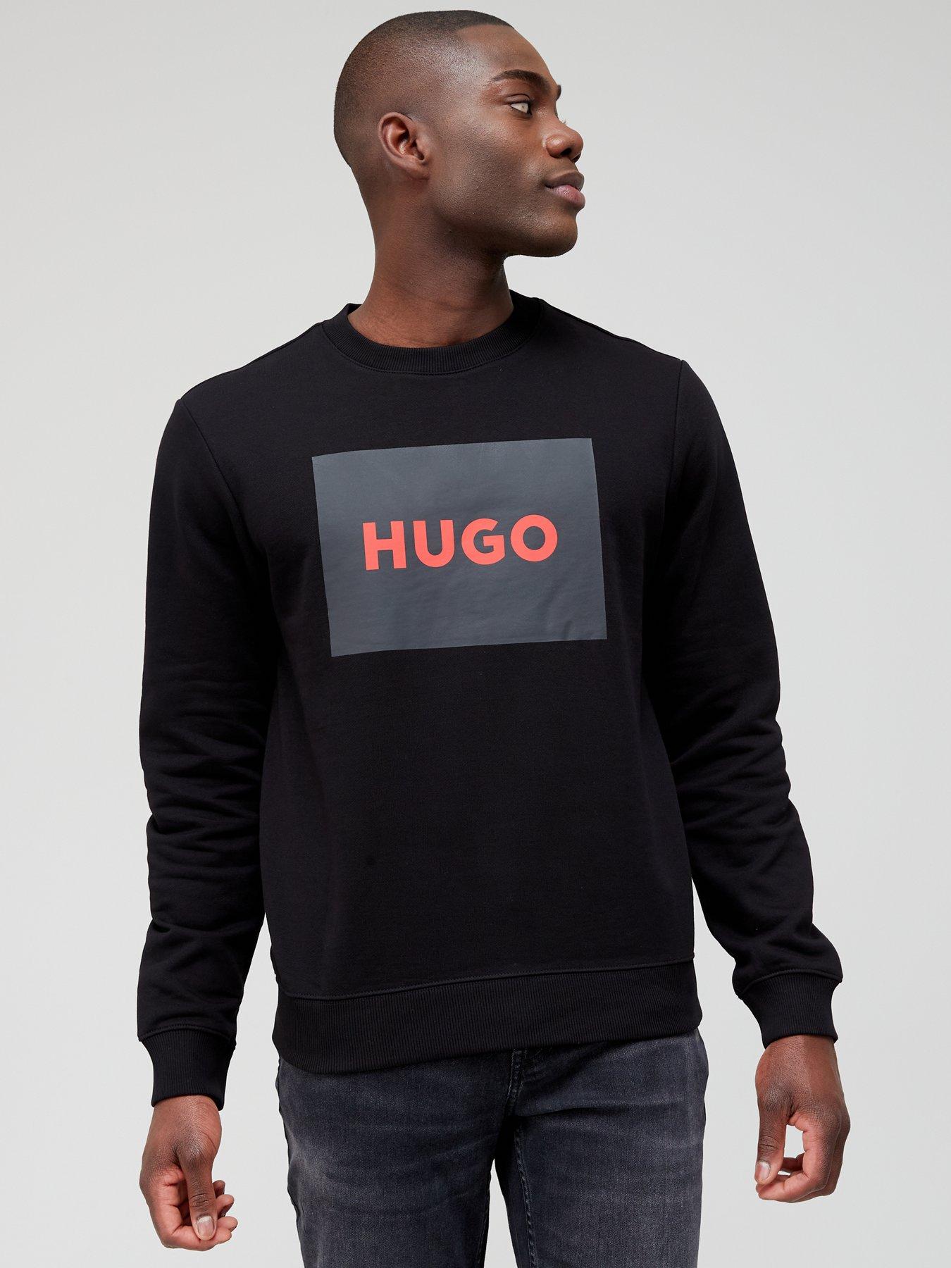 HUGO Duragol222 Large Logo Sweatshirt - Black