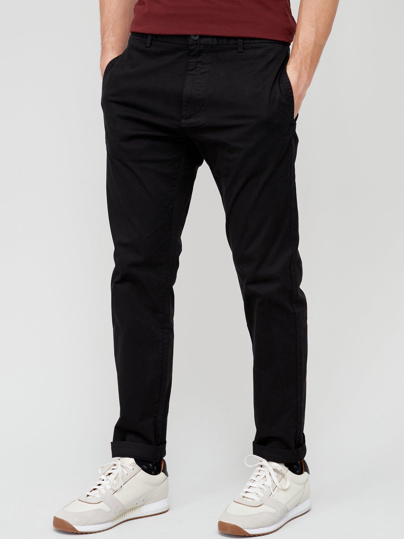 undefined David222D Slim Fit Trousers - Black