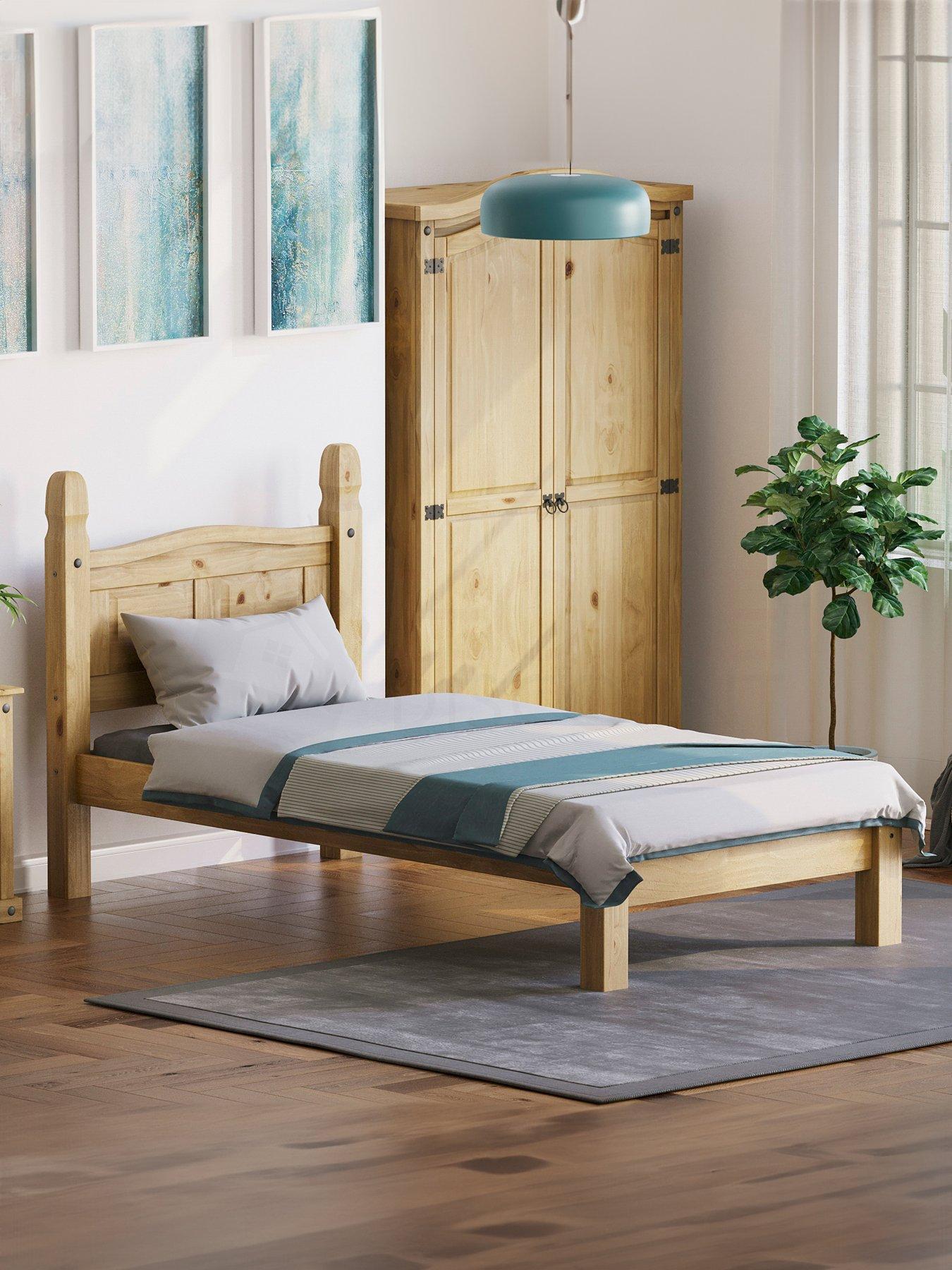 Product photograph of Vida Designs Corona Solid Pine Bed Frame - Low Foot End from very.co.uk