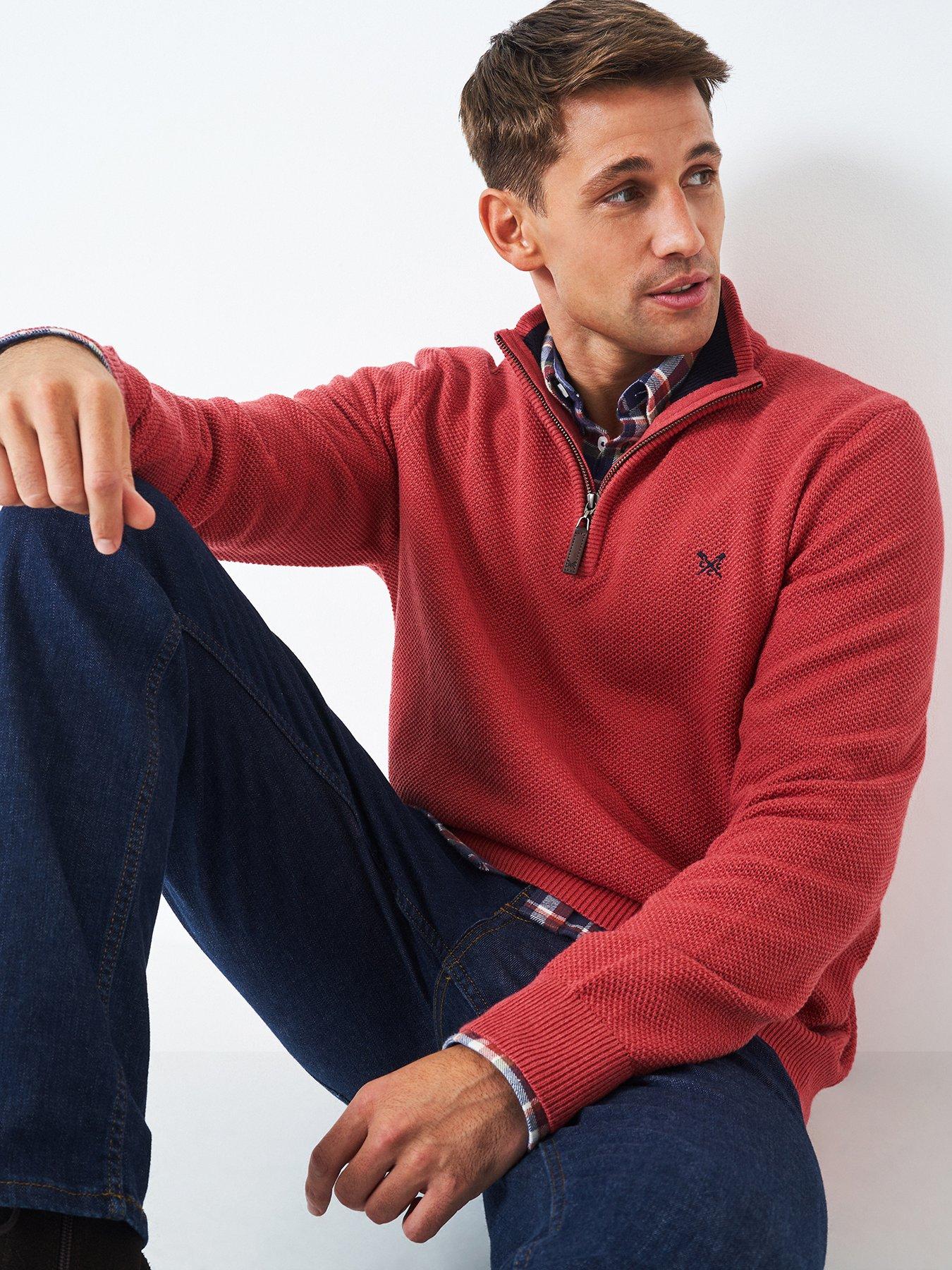 Men's Texture Half Zip Sweater