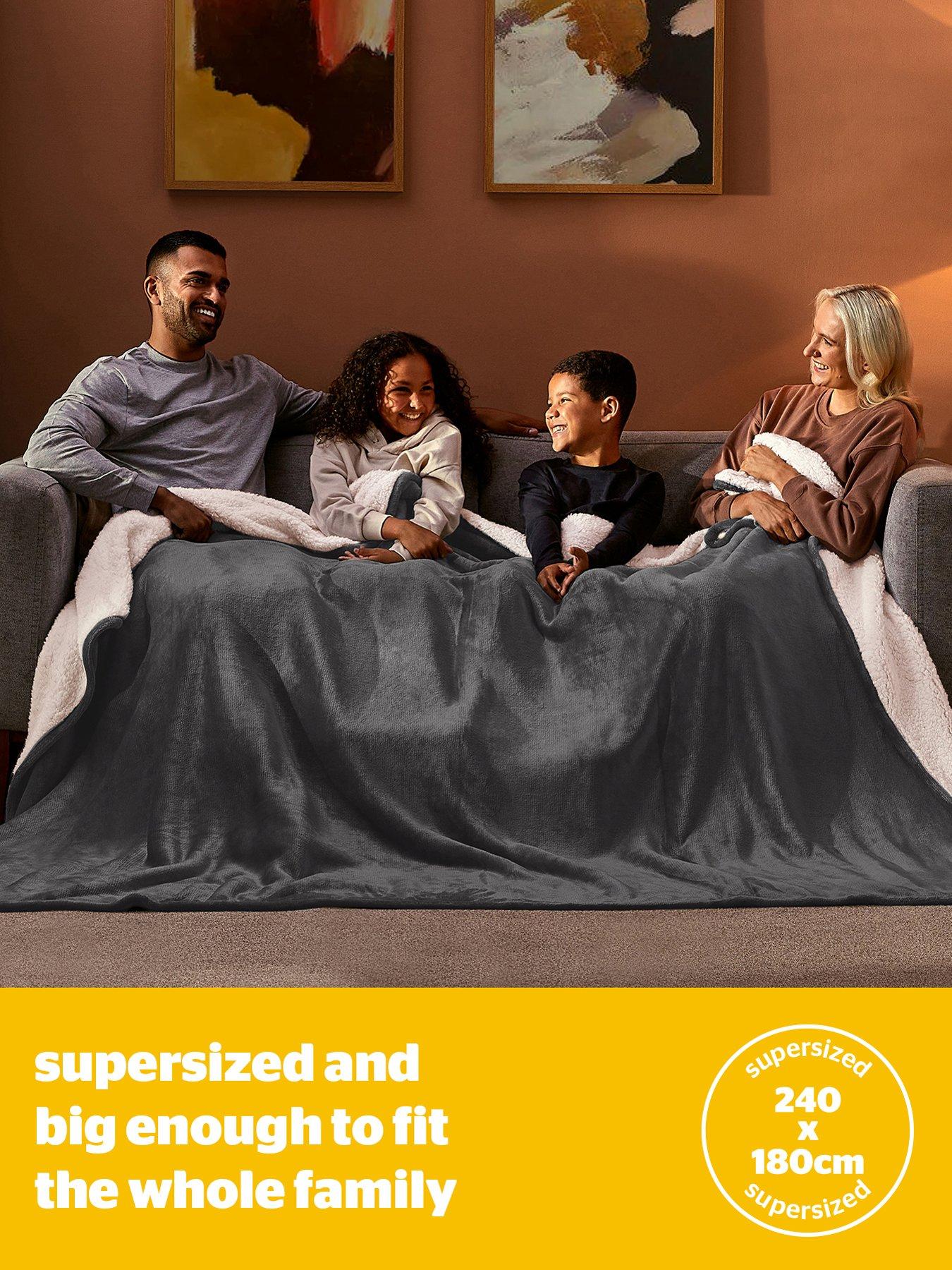 Image 3 of 6 of Silentnight Snugsie Supersized Blanket - Grey