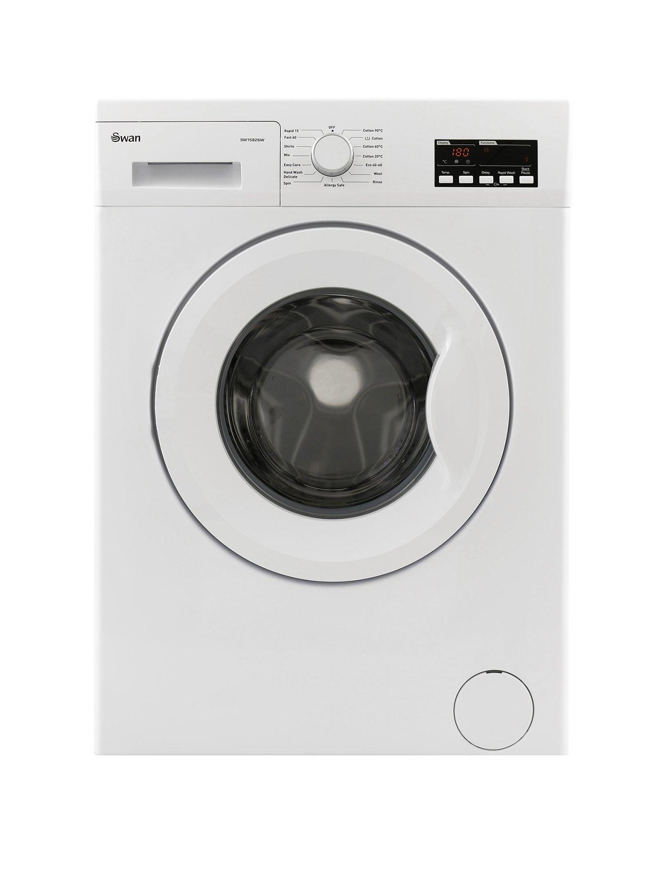 Product photograph of Swan Sw15825w 7kg Load 1200 Spin Washing Machine - White from very.co.uk