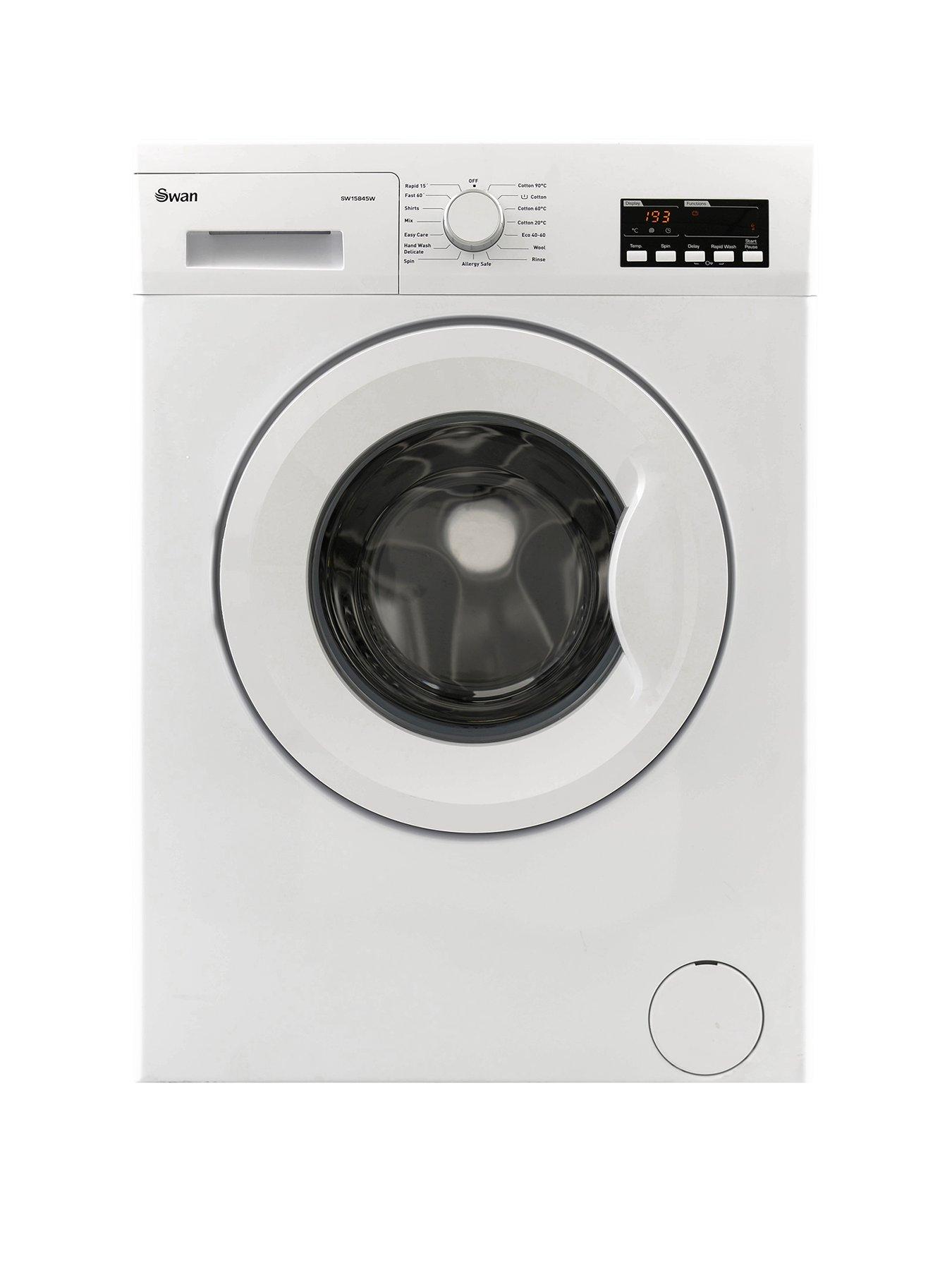 Product photograph of Swan Sw15845w 9kg Load 1200 Spin Washing Machine - White from very.co.uk