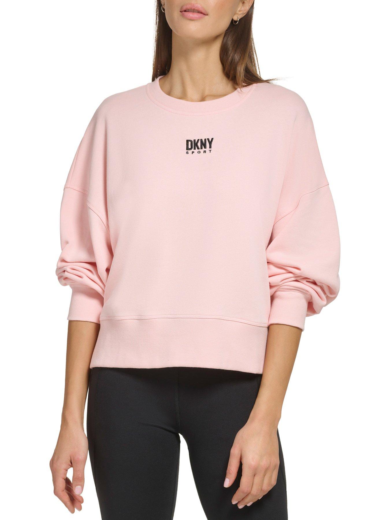 DKNY SPORT Sport Oversized Crew Neck Logo Sweatshirt - Rosewater