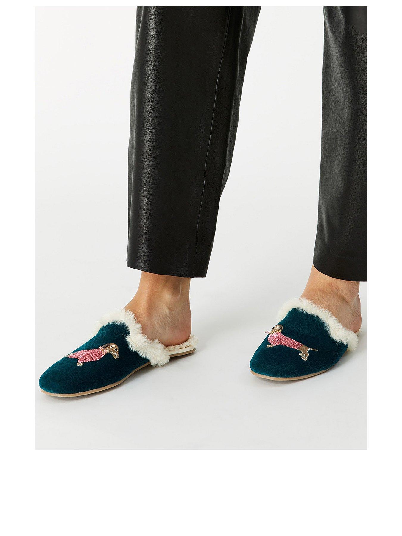 Accessorize Sausage Dog Slippers Multi very.co.uk