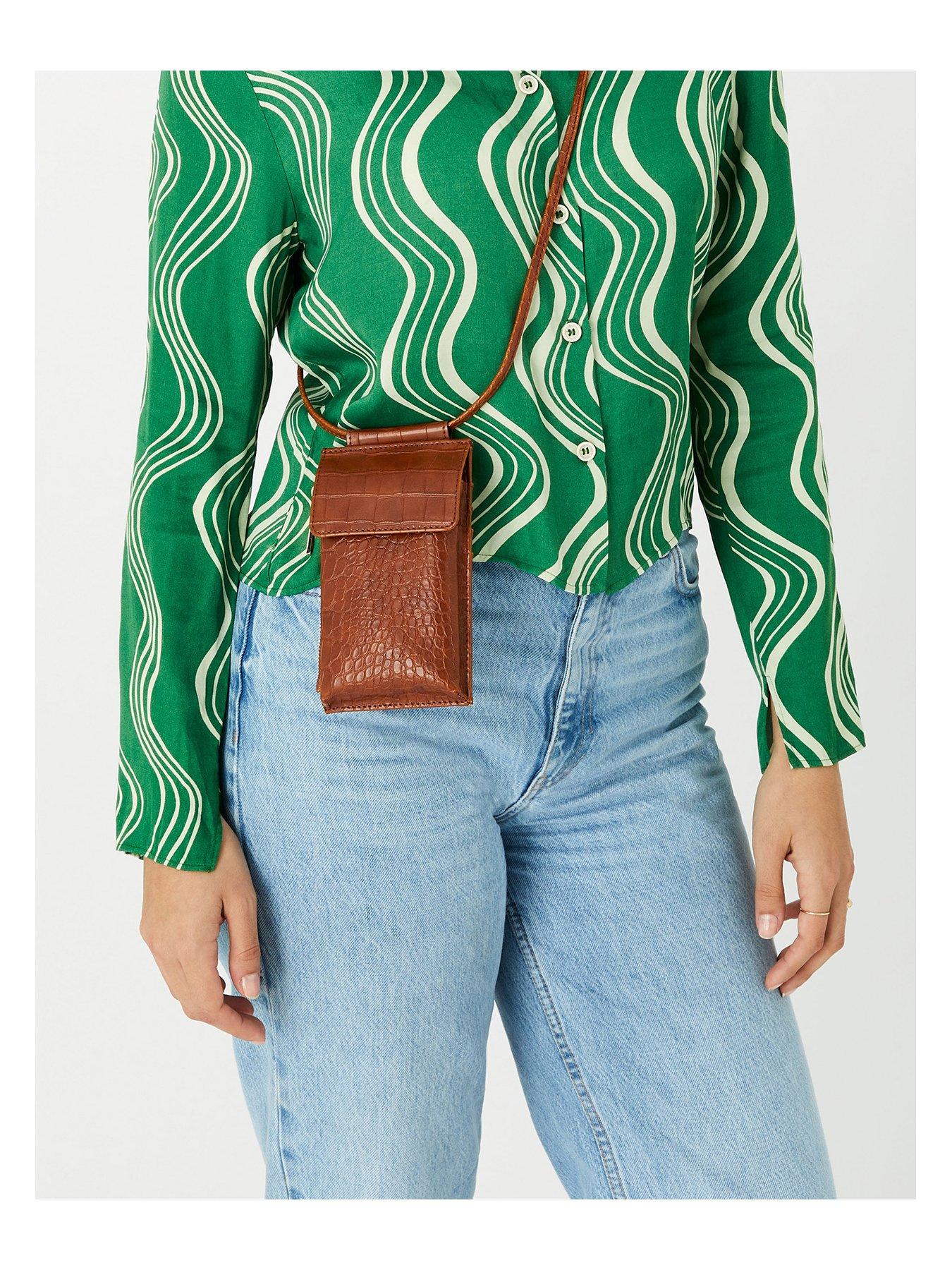 Accessorize Faux Croc Phone Bag very.co.uk