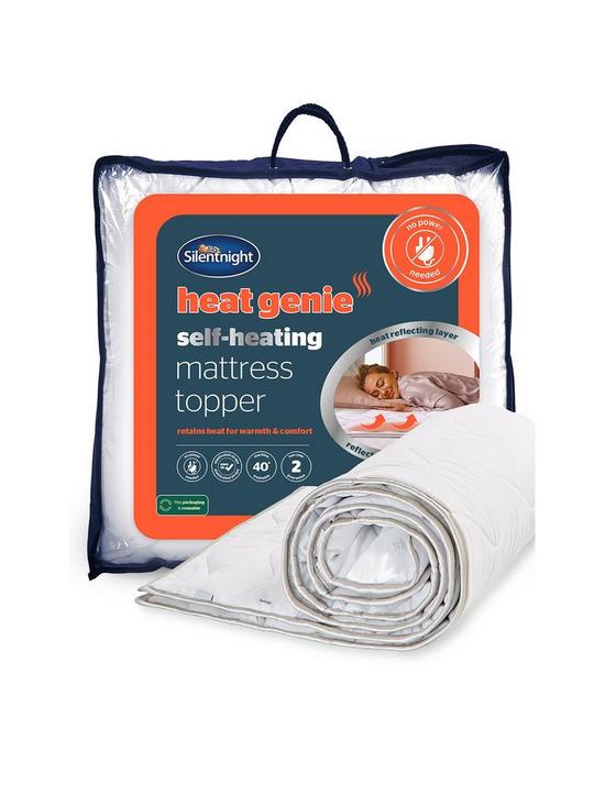 front image of silentnight-self-heating-topper-white