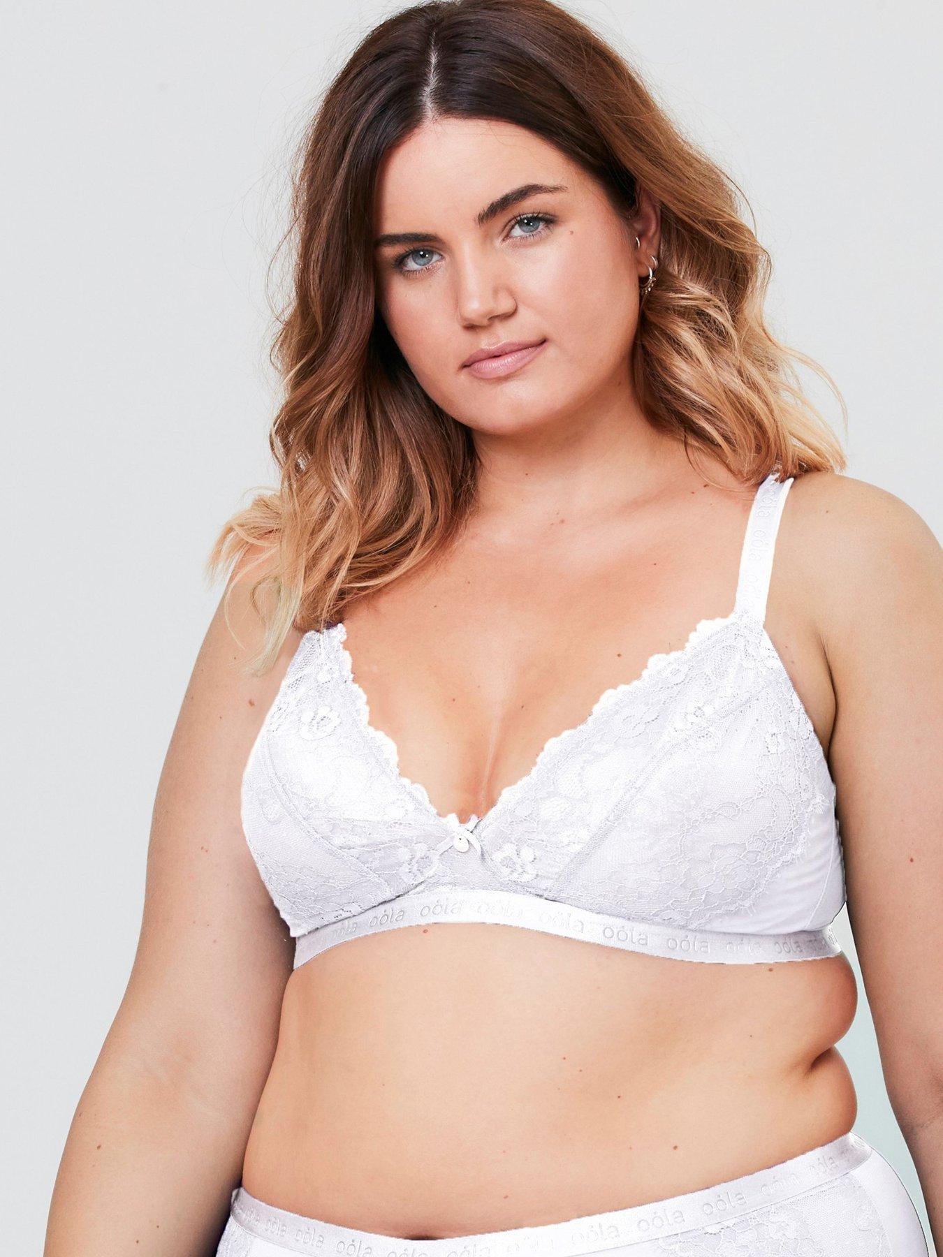Buy OOLA LINGERIE Lace & Logo Non Padded Underwired Bra 46DD, Bras