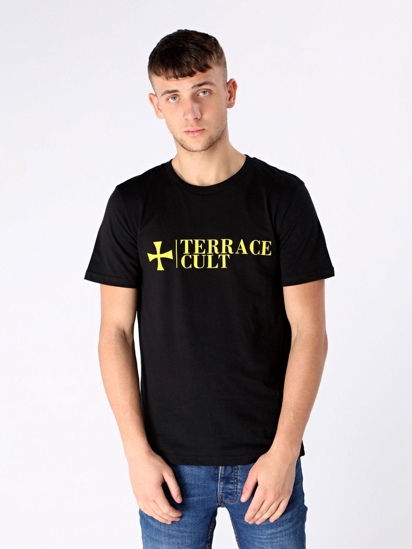 Terrace Cult Large Logo T-shirt - Black | very.co.uk