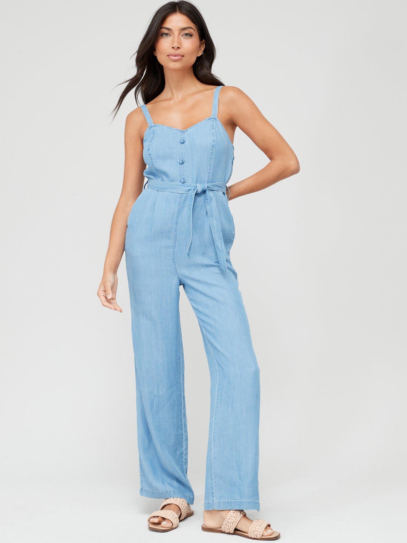 Basic Strappy Straight Leg Jumpsuit