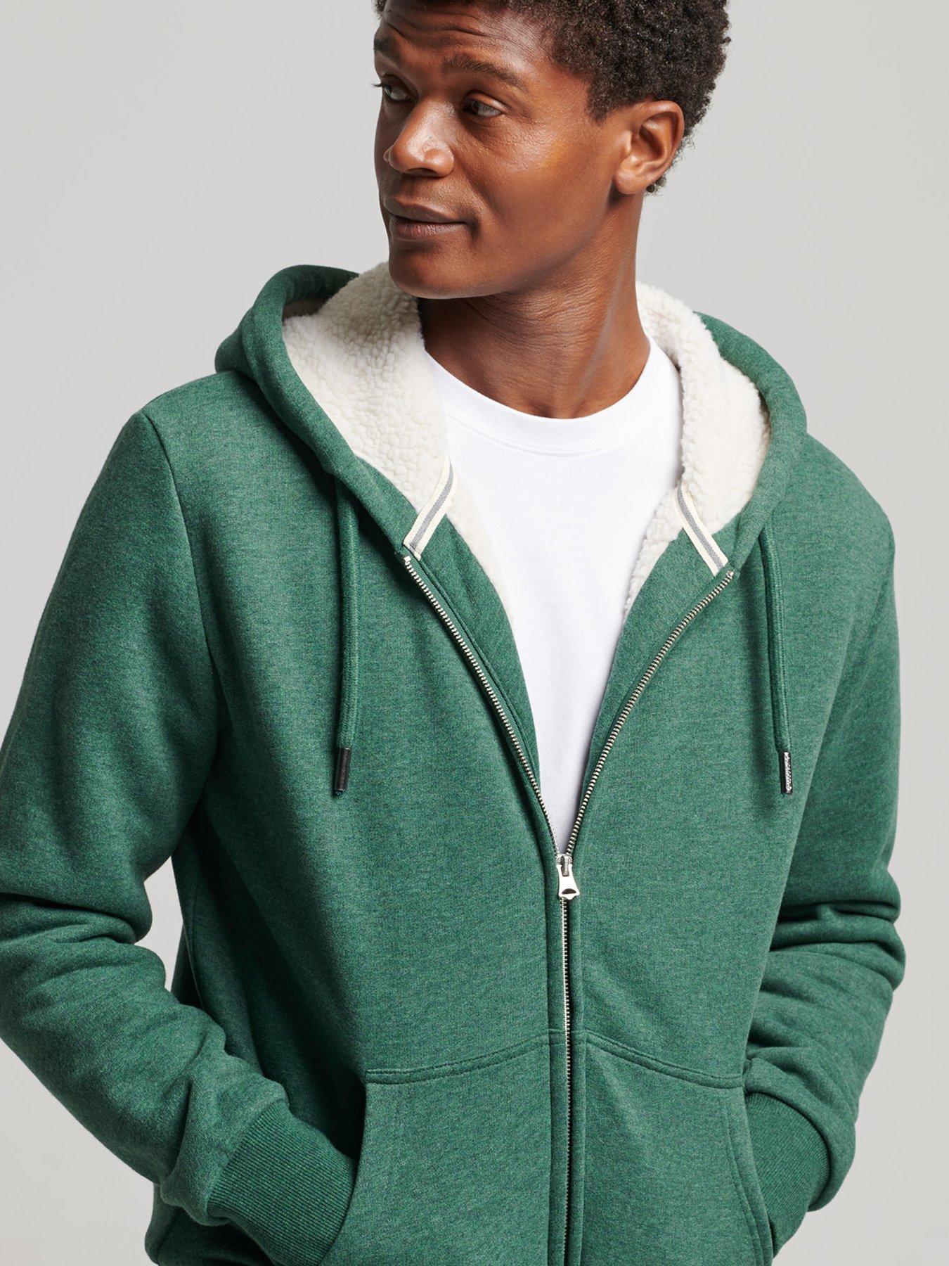 Superdry zip hot sale through hoodie