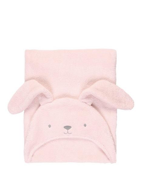 mamas-papas-bunny-hooded-towel-pink