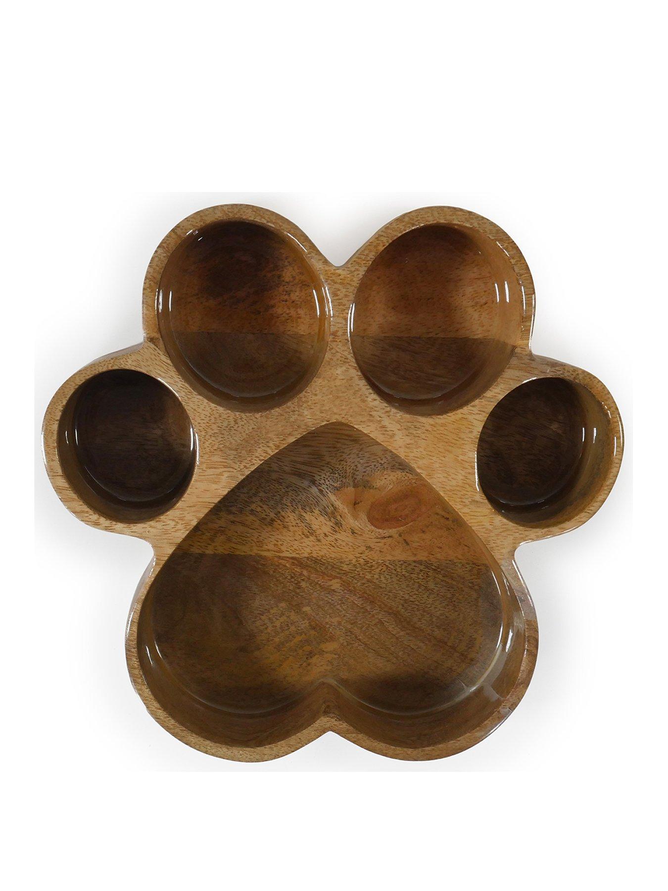 Product photograph of Rosewood Wooden Dog Shaped Bowl 600ml from very.co.uk