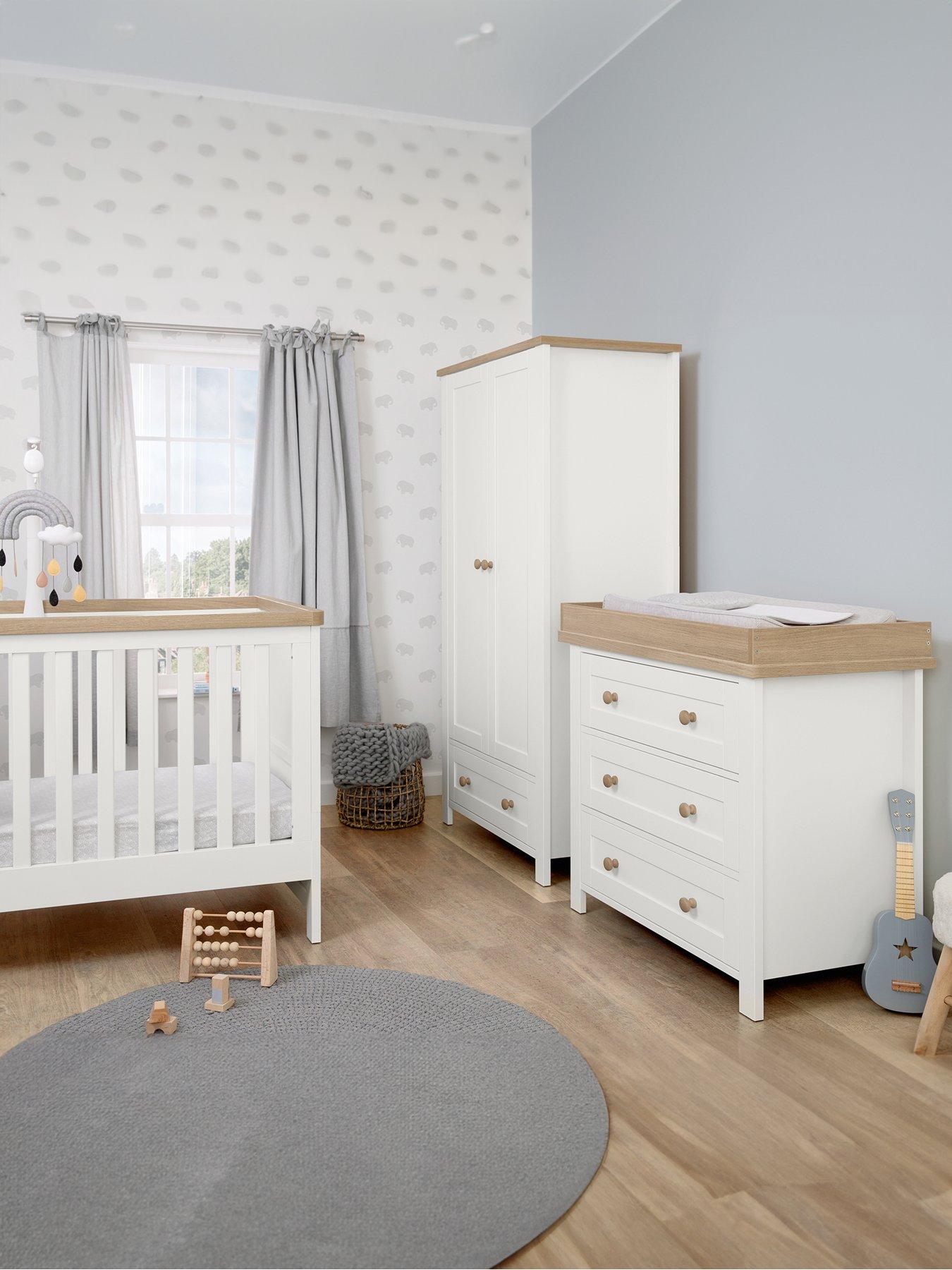 Mamas & Papas Wedmore 3 Piece Cotbed Range - White/ Natural