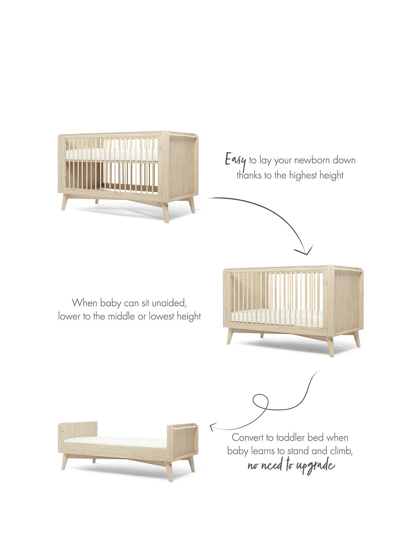 Image 3 of 7 of Mamas & Papas Coxley 3 Piece Cotbed Range - Natural/Olive Green