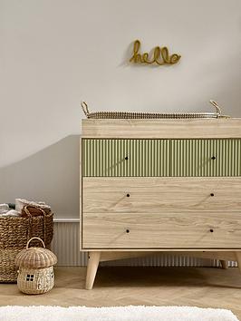Product photograph of Mamas Papas Coxley Dresser Changer - Natural Olive Green from very.co.uk