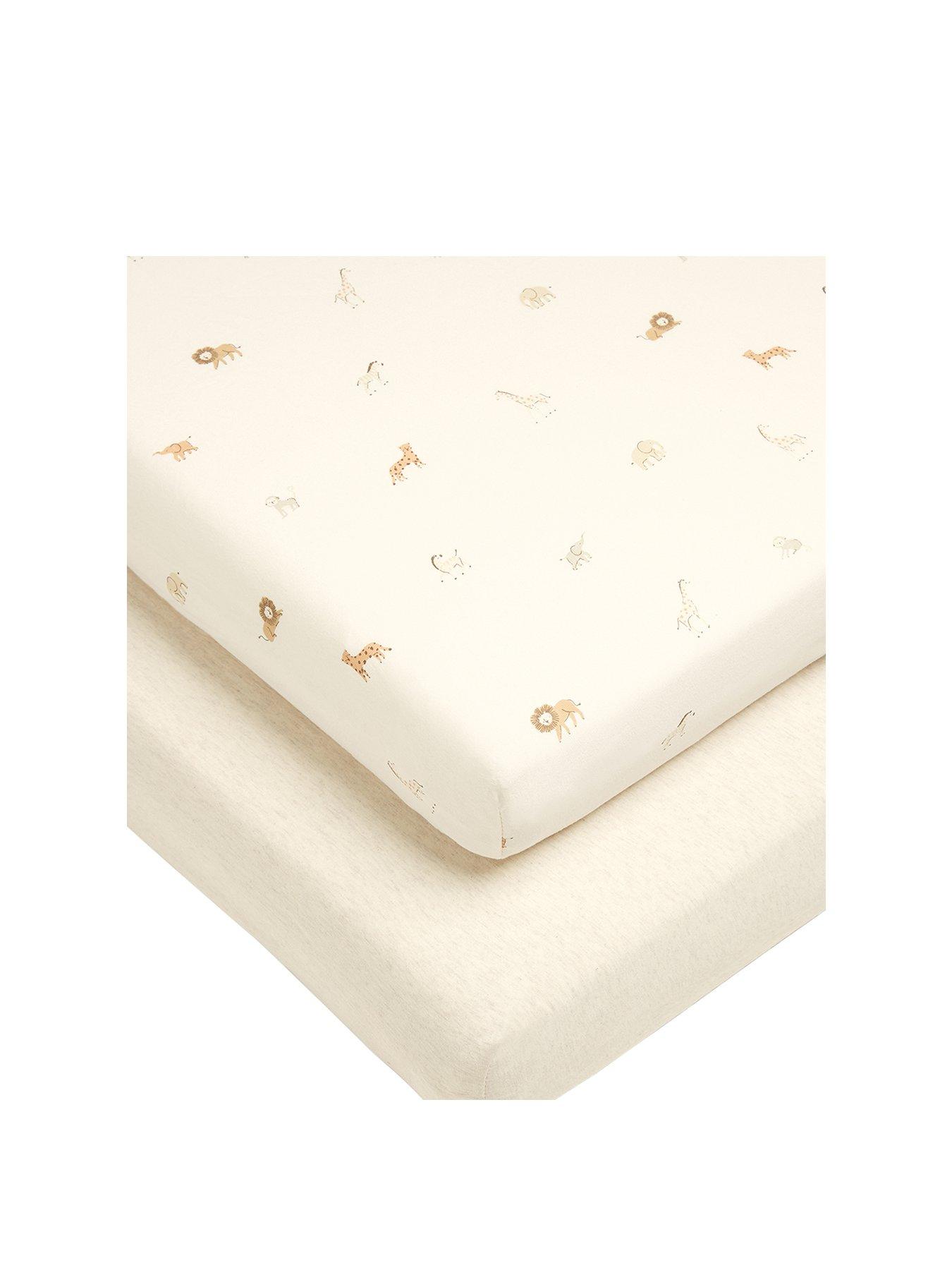 Mamas & Papas 2 Cot/Bed Fitted Sheets - Born to be Wild - Multi